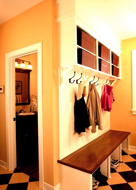 Spacious Mudroom With Built In Bench